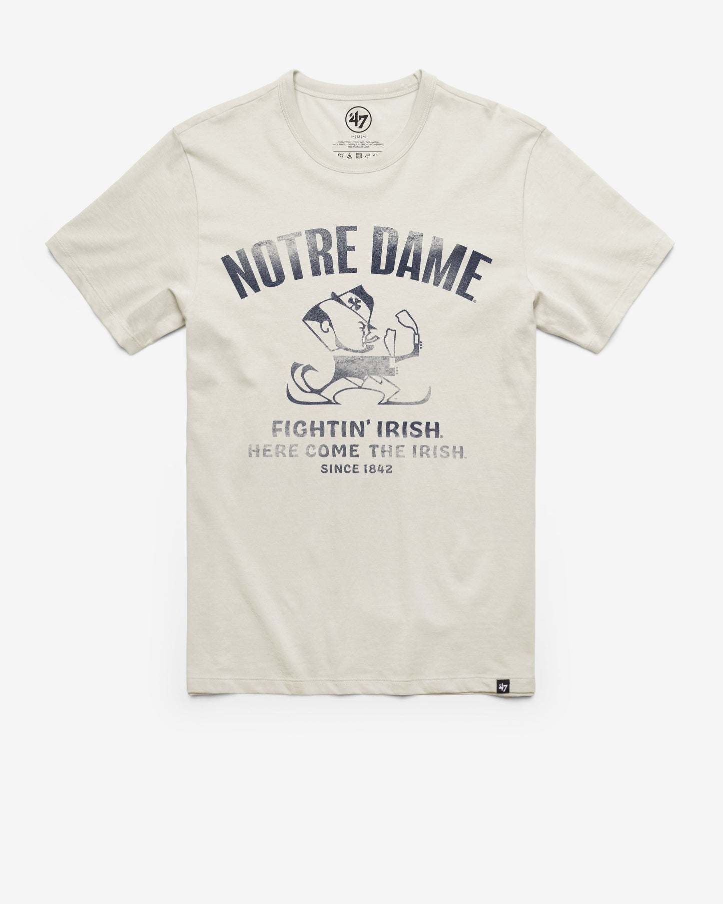 NOTRE DAME FIGHTING IRISH VINTAGE WIDE OPEN '47 FRANKLIN TEE