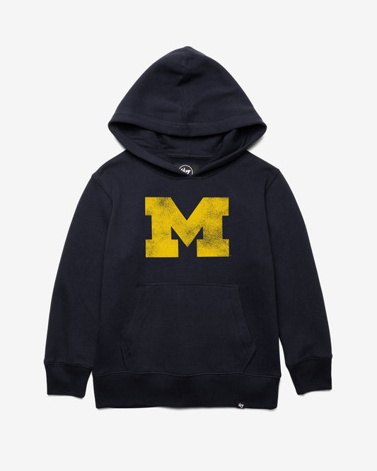 MICHIGAN WOLVERINES DISTRESSED IMPRINT '47 KID'S HEADLINE HOOD