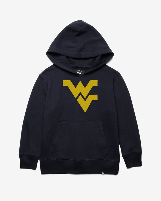 WEST VIRGINIA MOUNTAINEERS DISTRESSED IMPRINT '47 KID'S HEADLINE HOOD