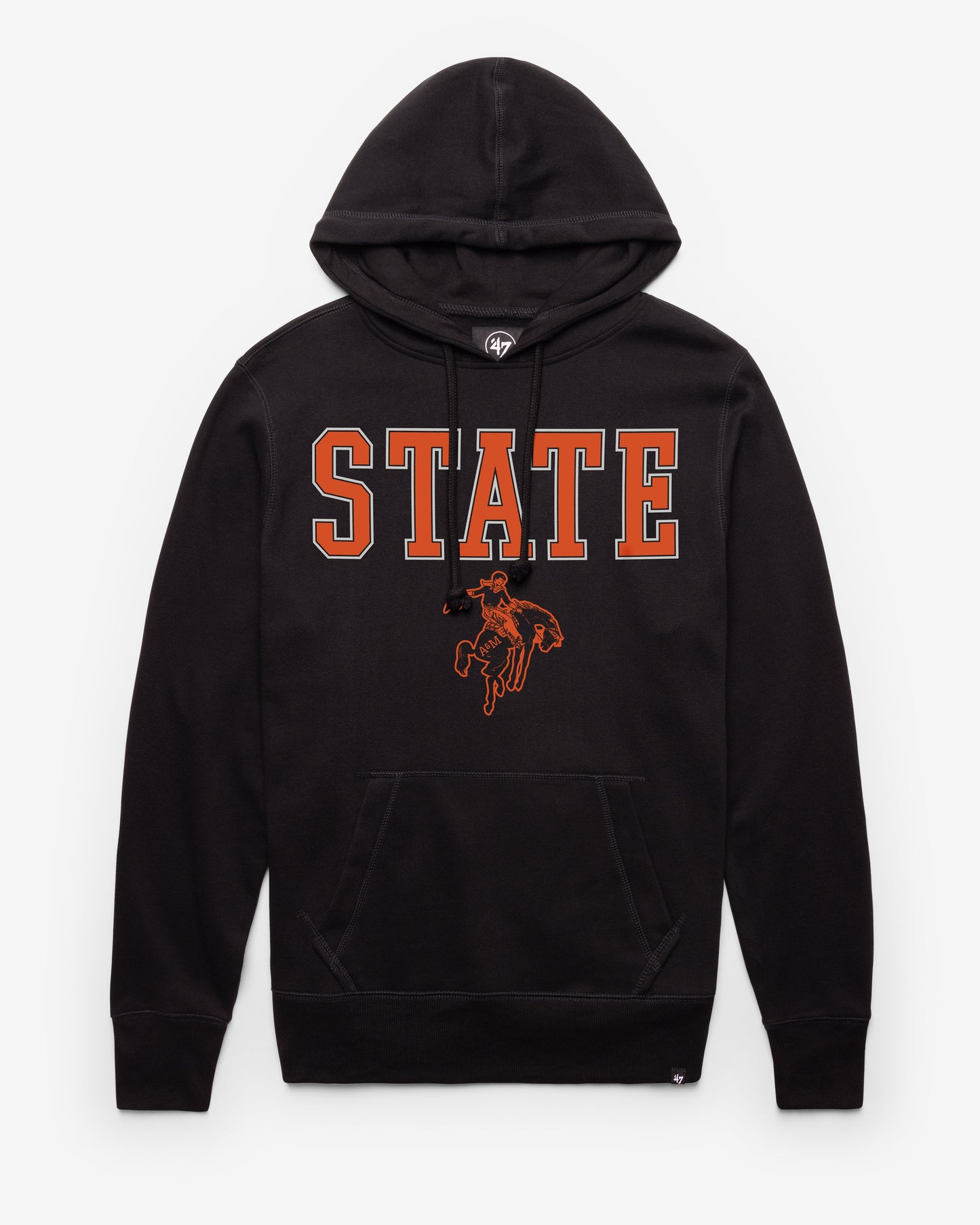 OKLAHOMA STATE COWBOYS VINTAGE STRAIGHT BLOCK '47 HEADLINE HOOD