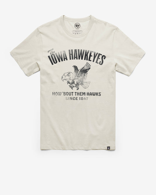 IOWA HAWKEYES VINTAGE WIDE OPEN '47 FRANKLIN TEE